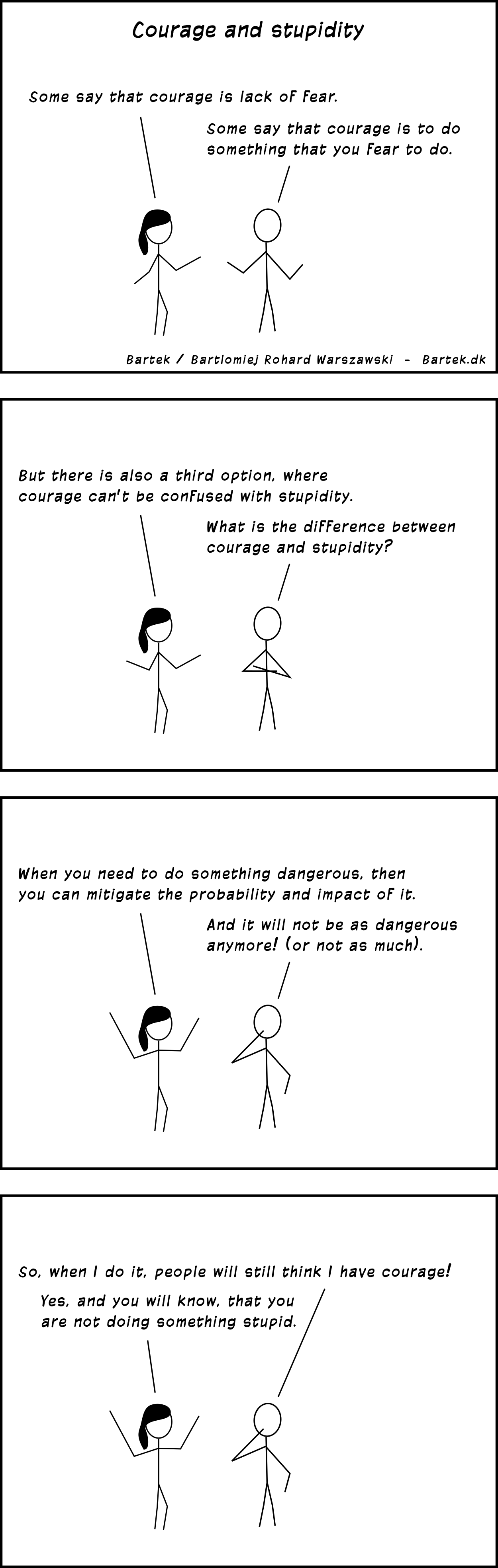 comic: Courage and stupidity