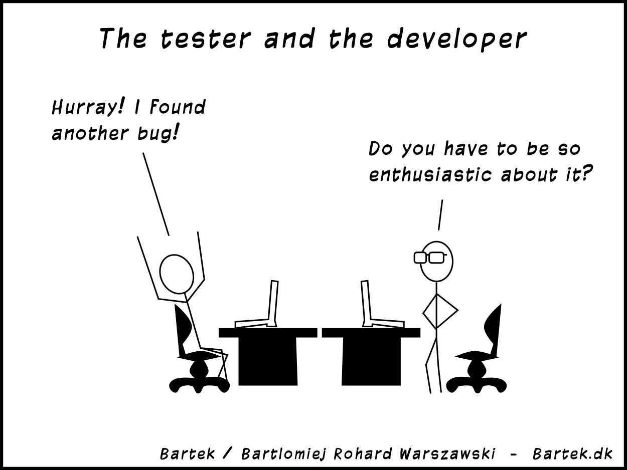 comic: The tester and the developer